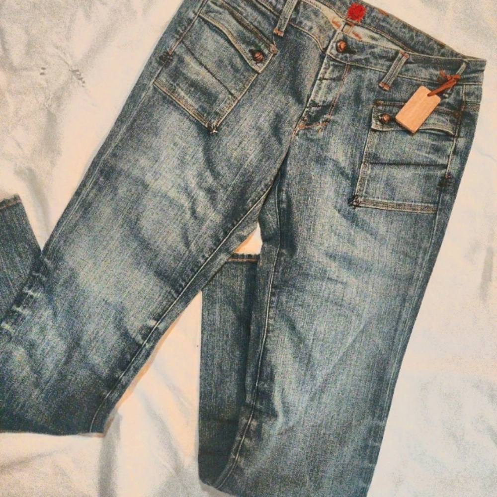 Ü Denim Women's Bootcut Carpenter Style Jeans